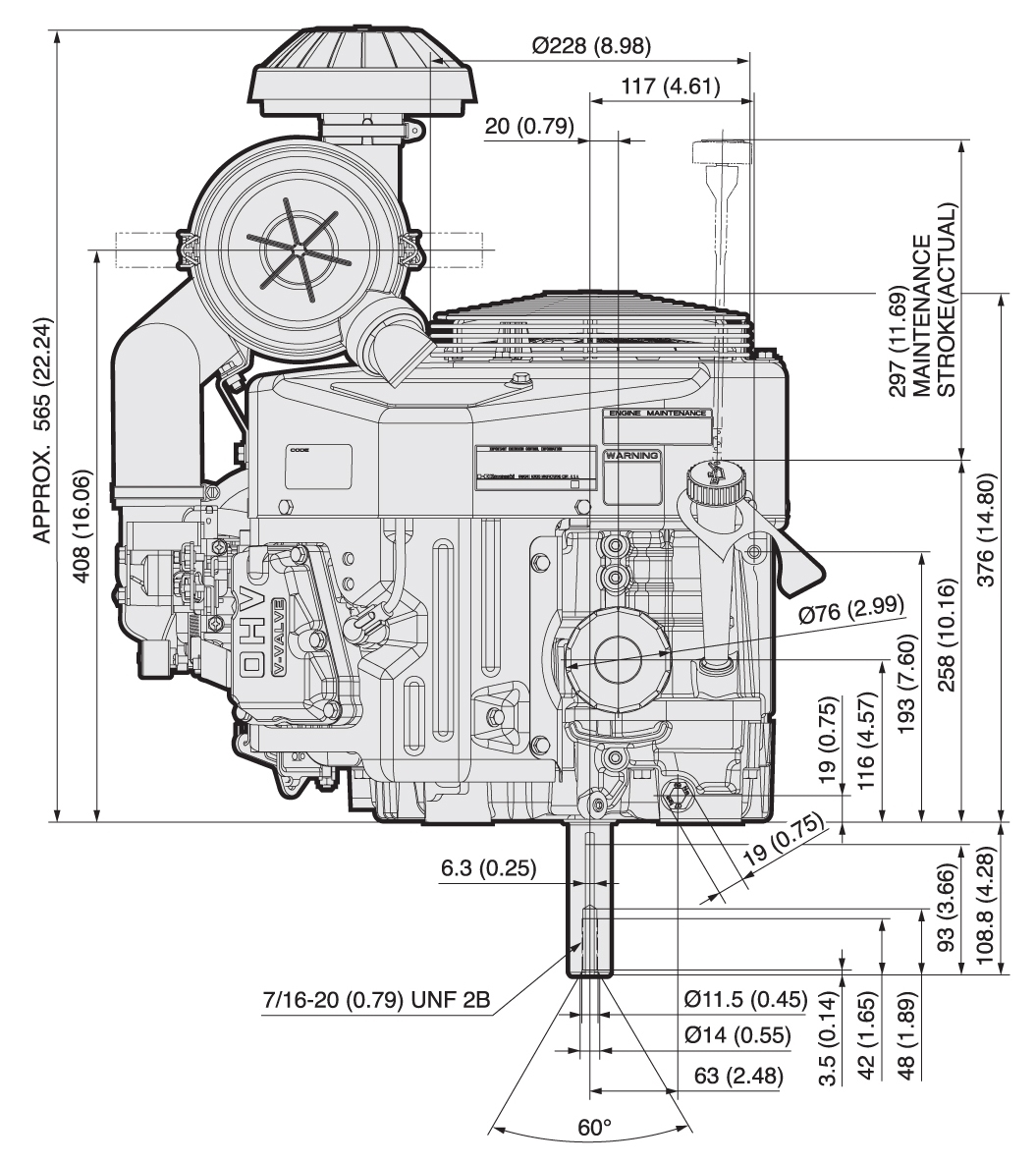 FX691V 4 Stoke V Twin Commercial Engine Kawasaki Engines