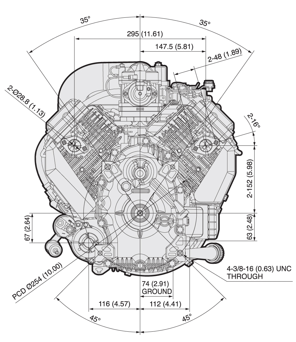 FX730V Commercial 4 Stroke Engine Kawasaki Engines