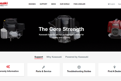 New website launch for Kawasaki Engines Europe