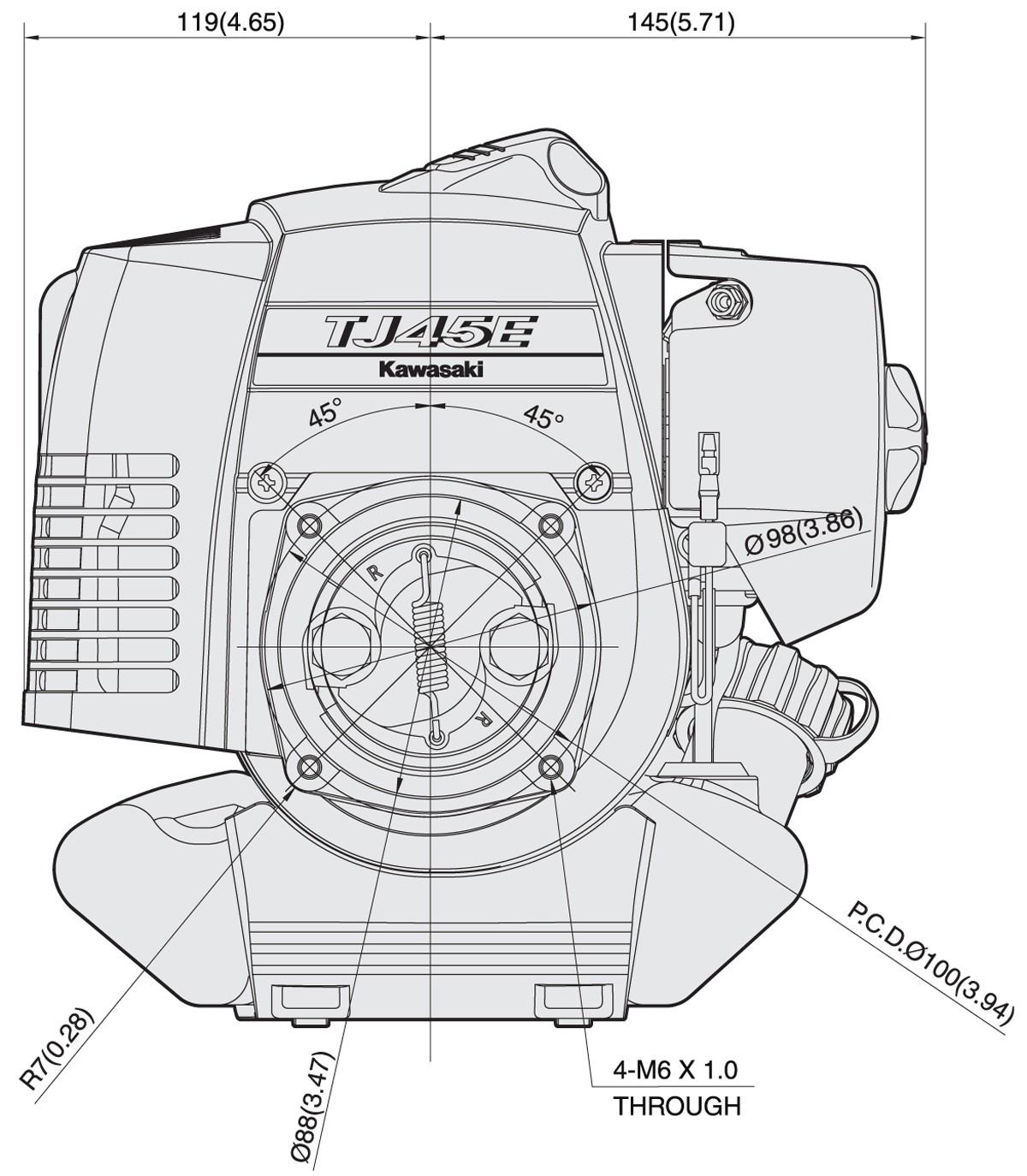 TJ45E 2 Stroke Lightweight & Low Vibration
