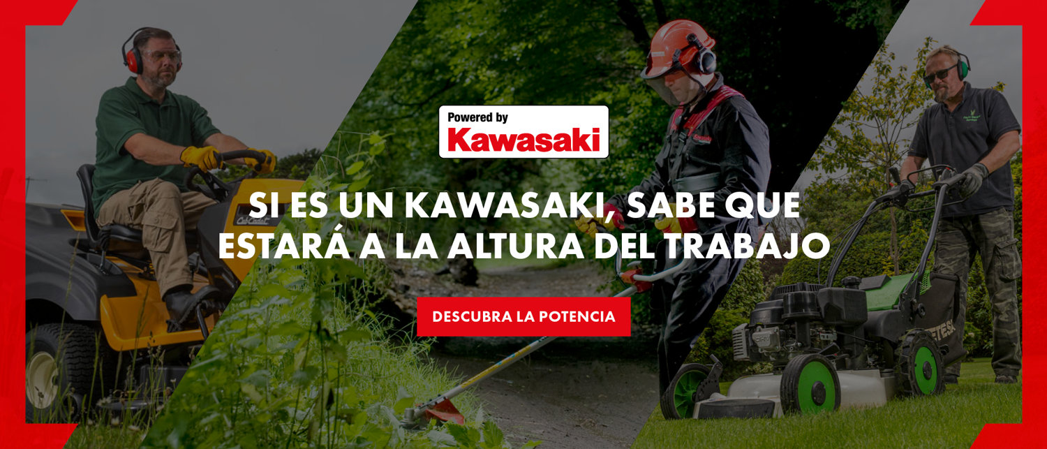 Solo los productos con nuestro emblema ofrecen la calidad, la vida útil y la potencia que se asocia a un motor Kawasaki.